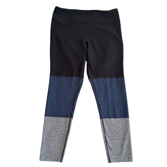 Outdoor Voices XL Gradient Tri Color Charcoal Navy Graphite Women's 7/8 Leggings - Picture 2 of 9
